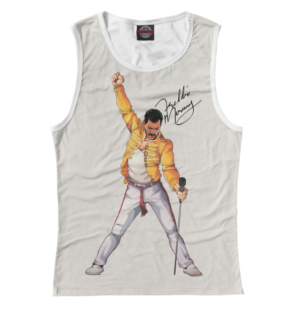 Женская майка с изображением Queen цвета Белый