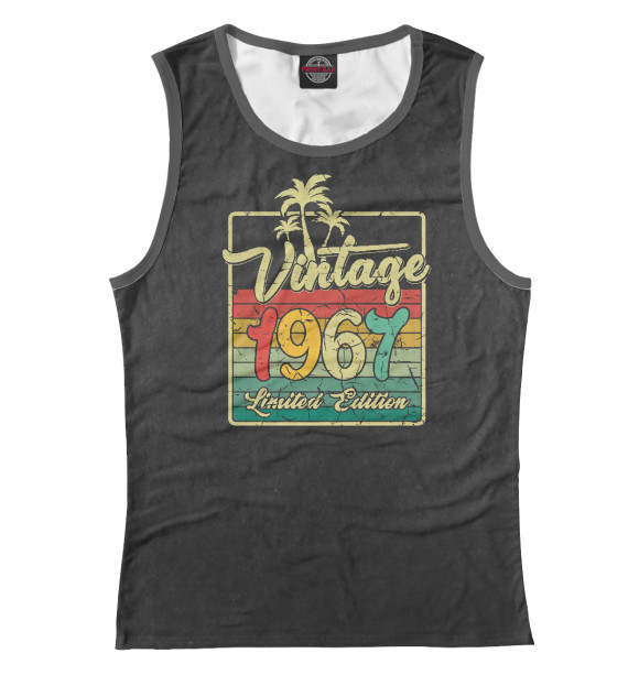 Женская майка с изображением Vintage 1967 цвета Белый
