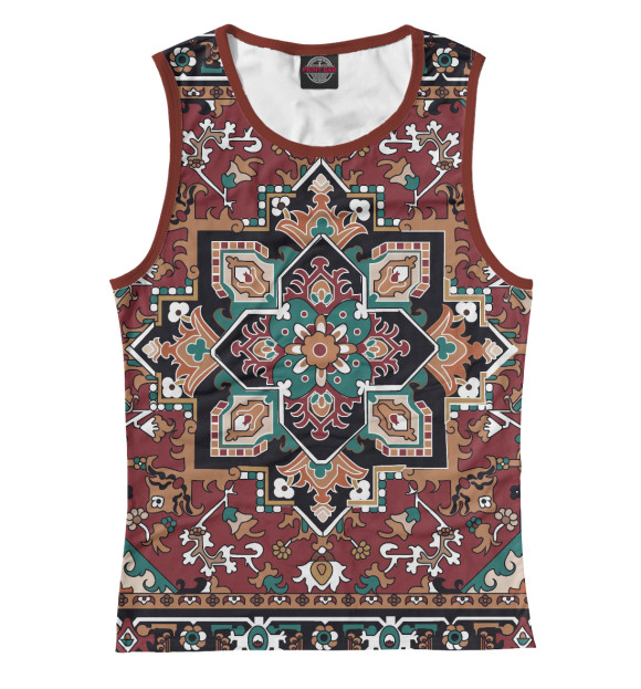 Майка для девочки с изображением Ковер цвета Белый