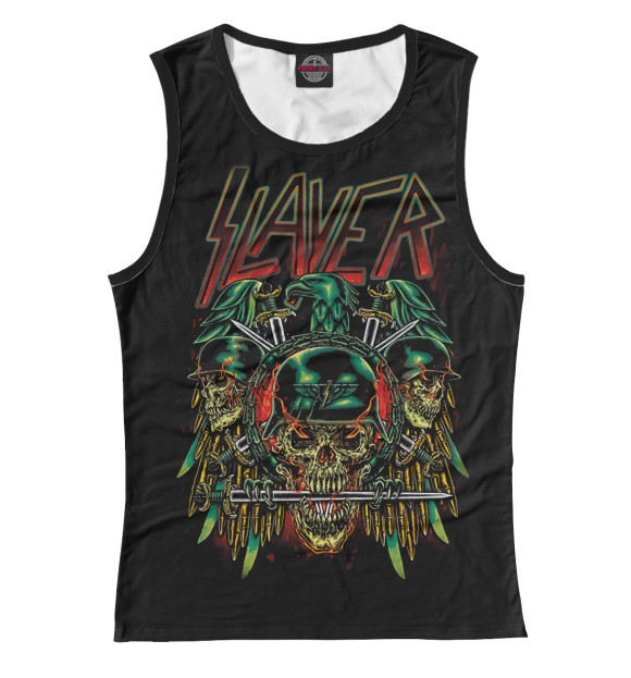 Майка для девочки с изображением Slayer цвета Белый