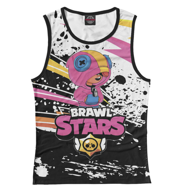 Женская майка с изображением Brawl Stars цвета Белый