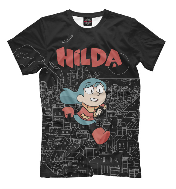 Мужская футболка с изображением Hilda цвета Белый