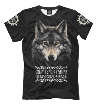 Мужская футболка Волк - славянин