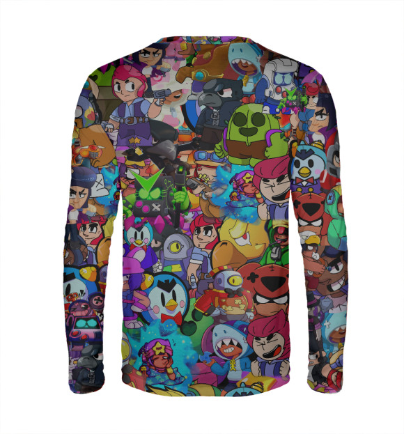 Мужской лонгслив с изображением Brawl Stars:Crow цвета Белый