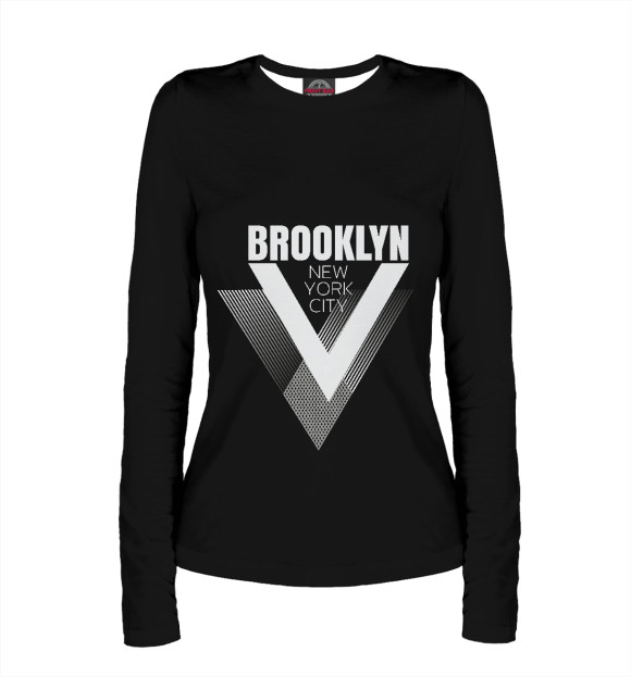 Женский лонгслив с изображением Brooklyn цвета Белый