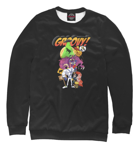 Женский свитшот с изображением Earthworm Jim цвета Белый