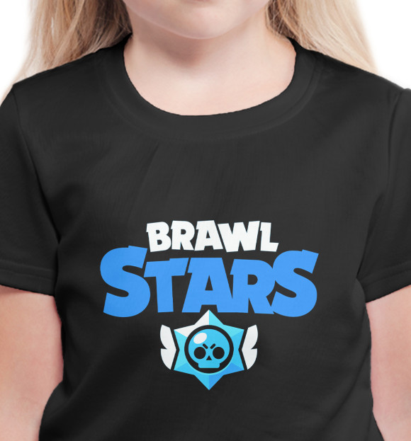 Футболка для девочек с изображением Brawl Stars цвета Белый
