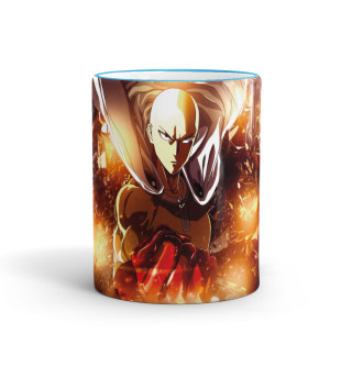 Кружка One-Punch Man сайтама в огне