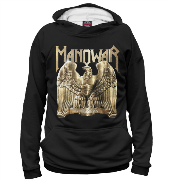Женское худи с изображением Manowar цвета Белый