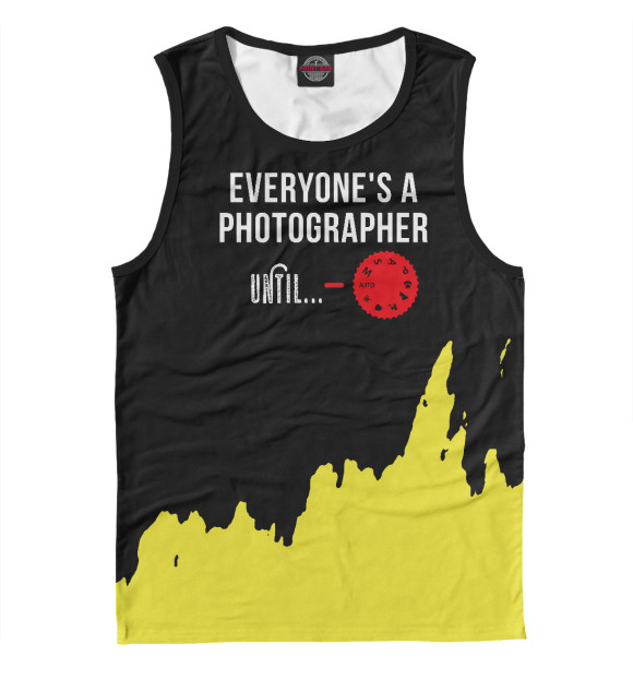 Майка для мальчика с изображением Everyone's A Photographer цвета Белый