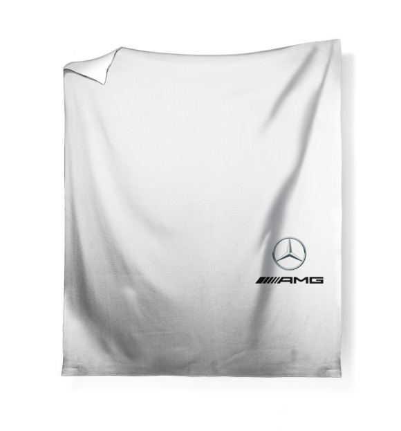 Плед с изображением Mercedes AMG цвета Белый