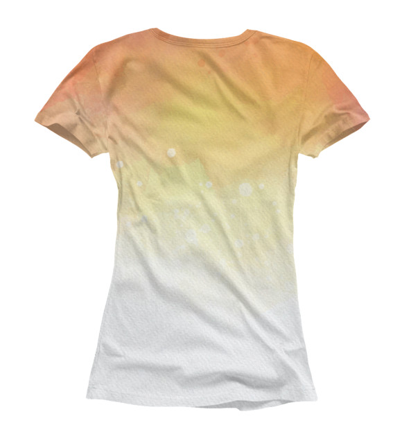 Женская футболка с изображением Градиент цвета Белый