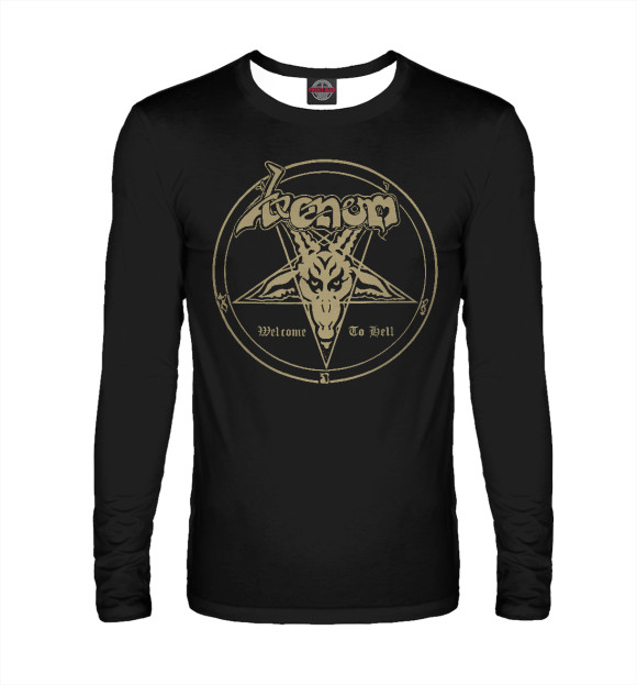 Мужской лонгслив с изображением Venom цвета Белый