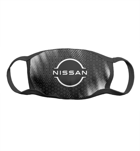 Маска тканевая с изображением Nissan / Ниссан цвета Белый