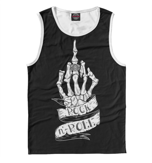 Майка для мальчика с изображением Rock'n'roll цвета Белый