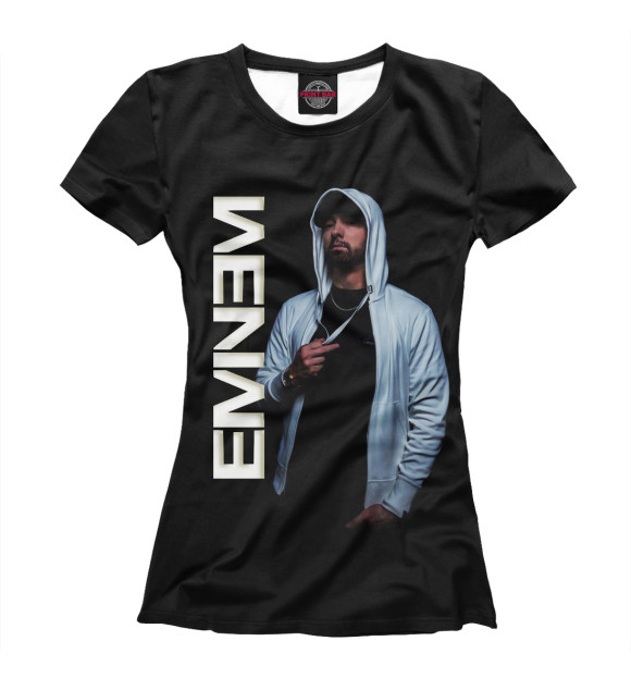 Женская футболка с изображением Eminem цвета Белый