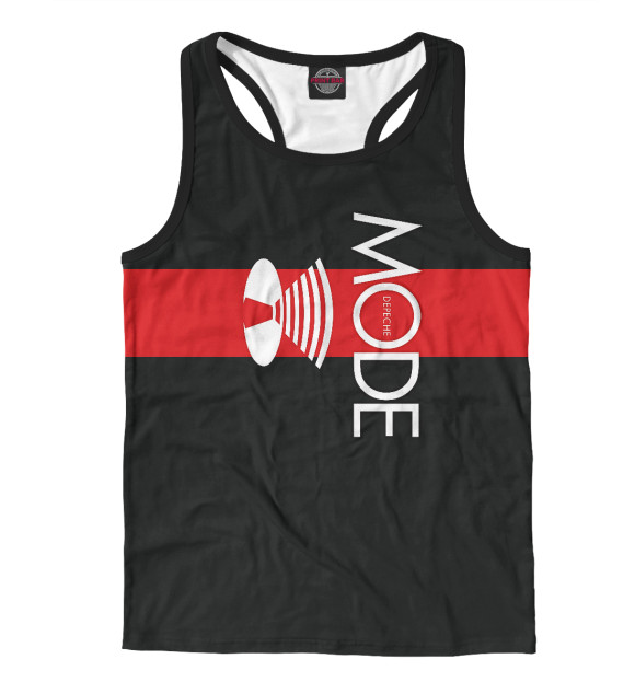 Мужская майка-борцовка с изображением MODE цвета Белый