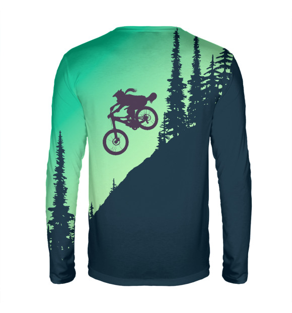 Мужской лонгслив с изображением MTB Downhill цвета Белый