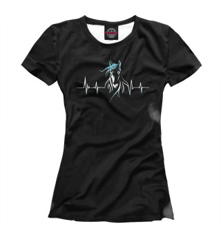 Женская футболка Horse Heartbeat