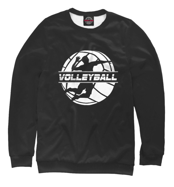 Женский свитшот с изображением Volleyball цвета Белый