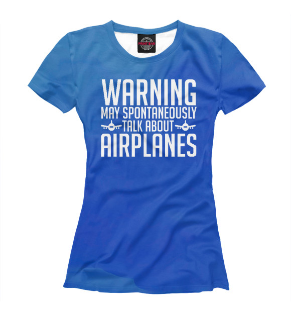 Футболка для девочек с изображением May Spontaneously Airplanes цвета Белый