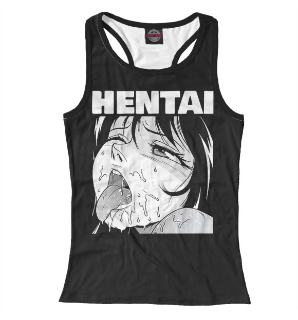 Женская майка-борцовка с изображением Senpai цвета Белый