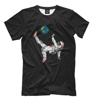 Мужская футболка Space Astronaut Soccer