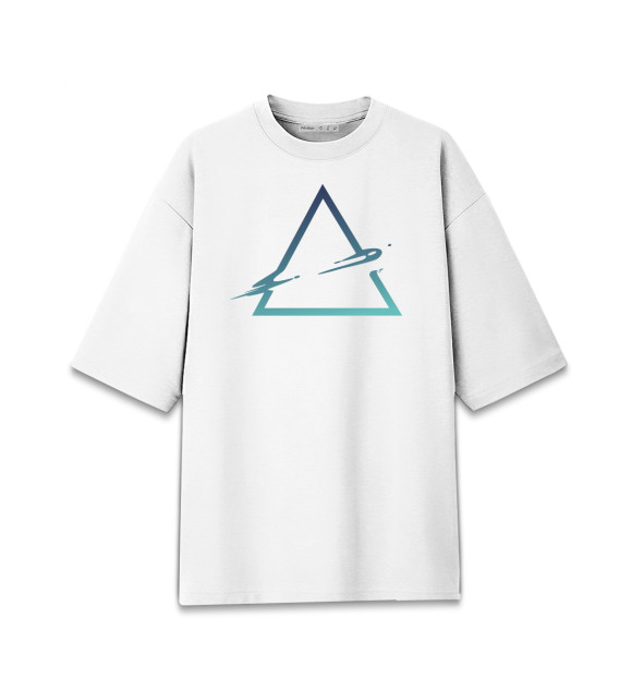 Женская футболка оверсайз с изображением Geometry цвета Белый