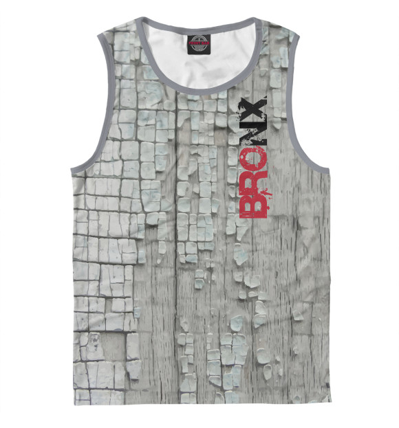 Мужская майка с изображением Bronx цвета Белый