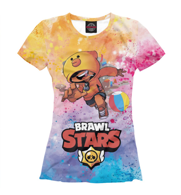 Футболка для девочек с изображением Brawl Stars цвета Белый