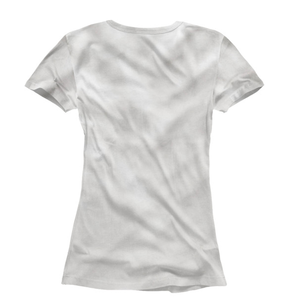 Женская футболка с изображением Любовь: волк и волчица цвета Белый