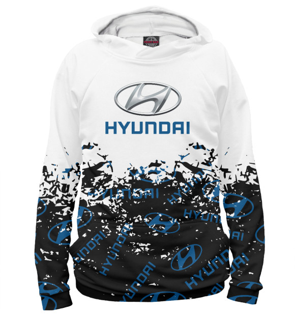 Женское худи с изображением Hyundai цвета Белый
