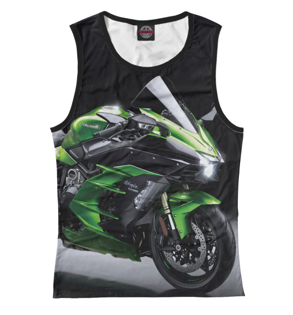 Майка для девочки с изображением Kawasaki цвета Белый