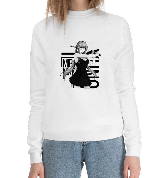 Женский хлопковый свитшот с изображением Юно Гасай цвета Белый