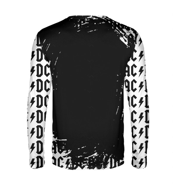 Мужской лонгслив с изображением AC/DC цвета Белый