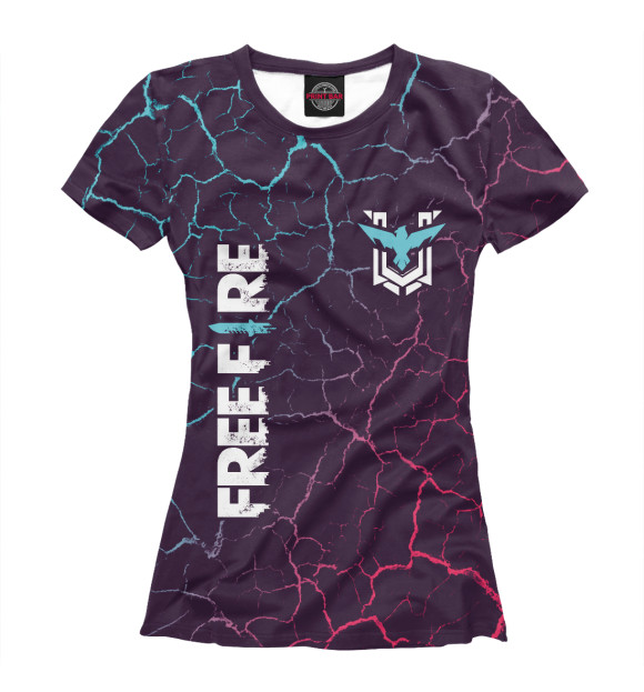 Женская футболка с изображением Free Fire / Фри Фаер цвета Белый