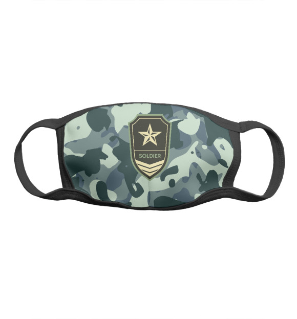 Маска тканевая с изображением Soldier цвета Белый