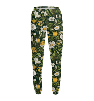 Женские спортивные штаны Лесная цветочная поляна