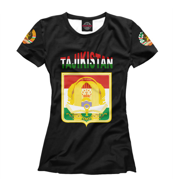 Футболка для девочек с изображением Tajikistan цвета Белый