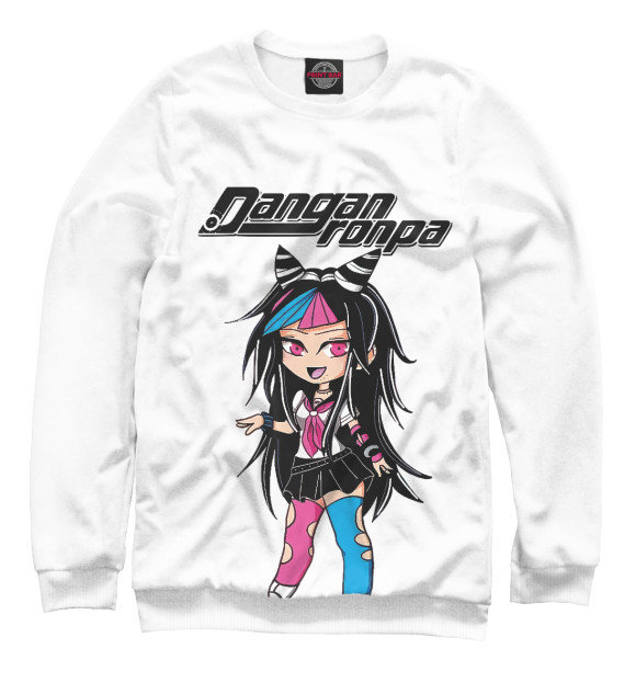 Женский свитшот с изображением Danganronpa цвета Белый