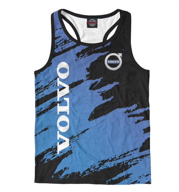 Мужская майка-борцовка с изображением Volvo Cars цвета Белый