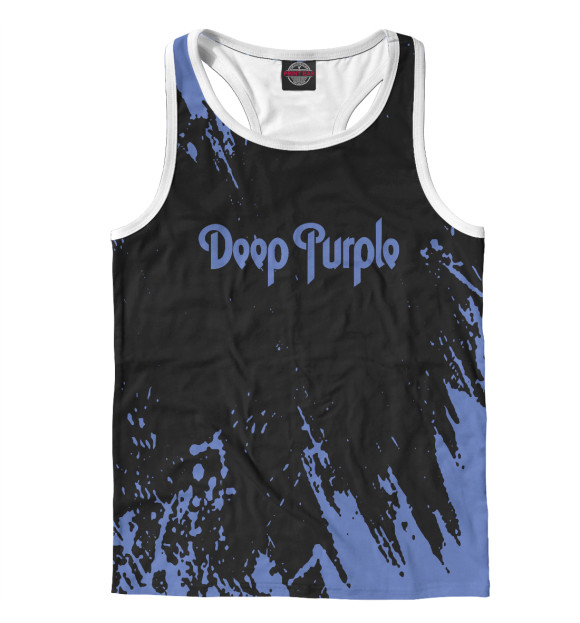 Мужская майка-борцовка с притом Deep purple цвета Белый Мужская майка-борцовка с изображением Deep purple цвета Белый