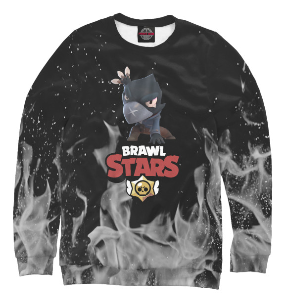 Свитшот для мальчиков с изображением Brawl Stars - Crow цвета Белый