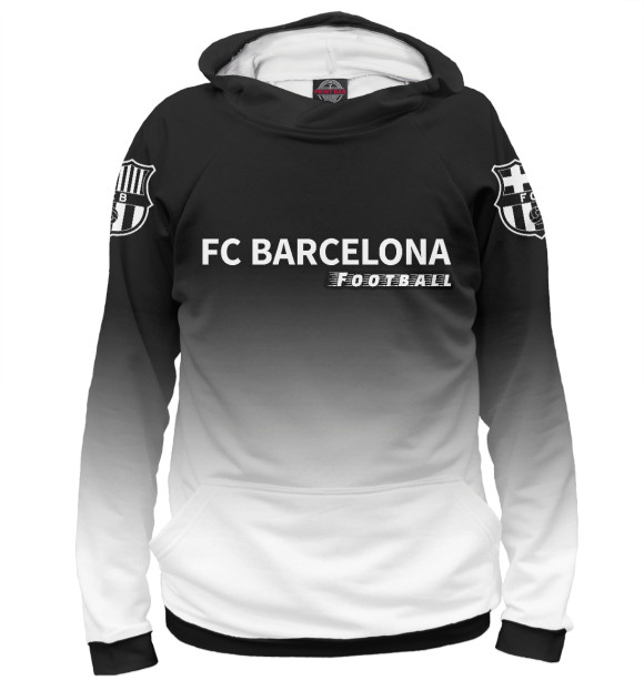 Худи для мальчика с изображением Барселона | Football цвета Белый