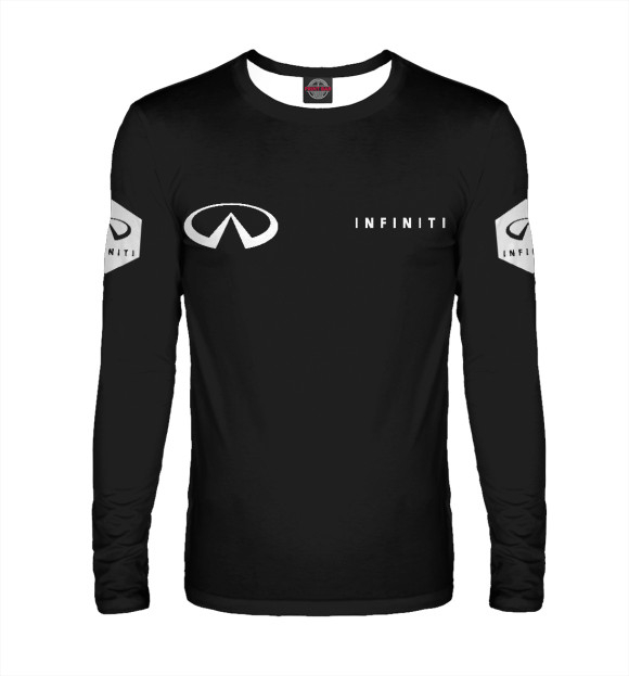 Мужской лонгслив с изображением Infiniti цвета Белый