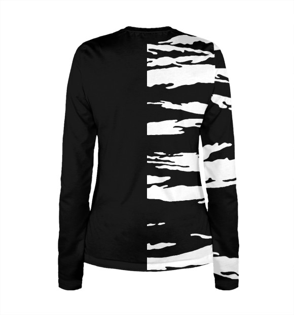 Женский лонгслив с притом Пограничные войска цвета Белый Женский лонгслив с изображением Пограничные войска цвета Белый