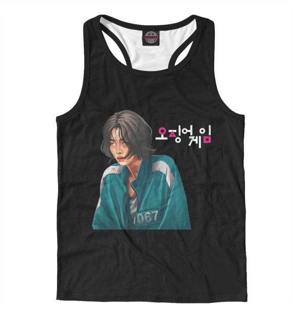 Мужская майка-борцовка с изображением 067 цвета Белый