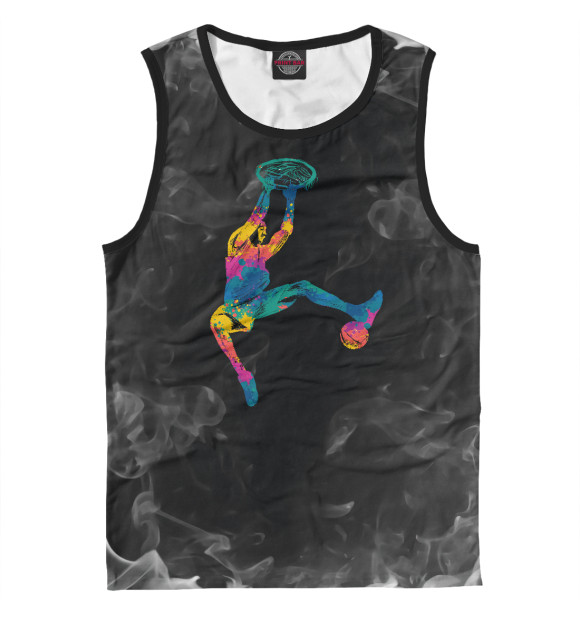 Майка для мальчика с изображением Basketball Dunk Colorful цвета Белый