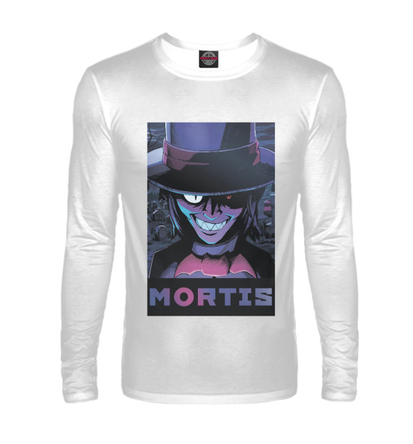 Мужской лонгслив с изображением Мортис цвета Белый