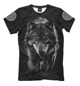 Мужская футболка Бесстрашный волк - время быть сильным